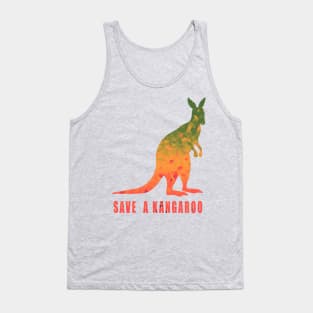 Save A Kangaroo Animal Lovers Support Australia Tank Top